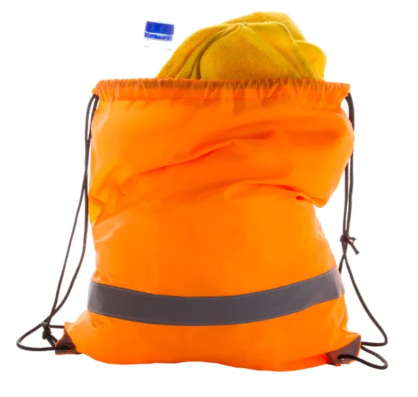 Vidraw reflective drawstring bag Orange