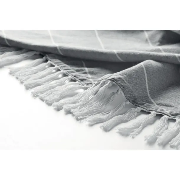 ROUND MALIBU Cotton Hammam Towel Grey