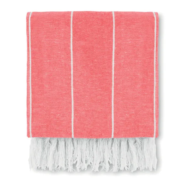 ROUND MALIBU Cotton Hammam Towel Red