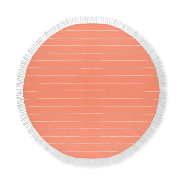 ROUND MALIBU Cotton Hammam Towel Orange