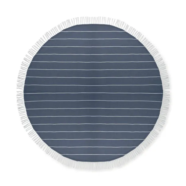 ROUND MALIBU Cotton Hammam Towel Blue