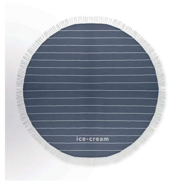 ROUND MALIBU Cotton Hammam Towel Blue