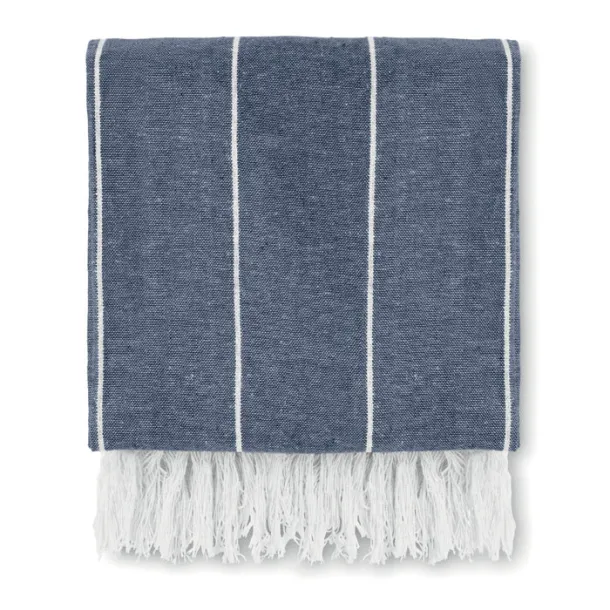 ROUND MALIBU Cotton Hammam Towel Blue