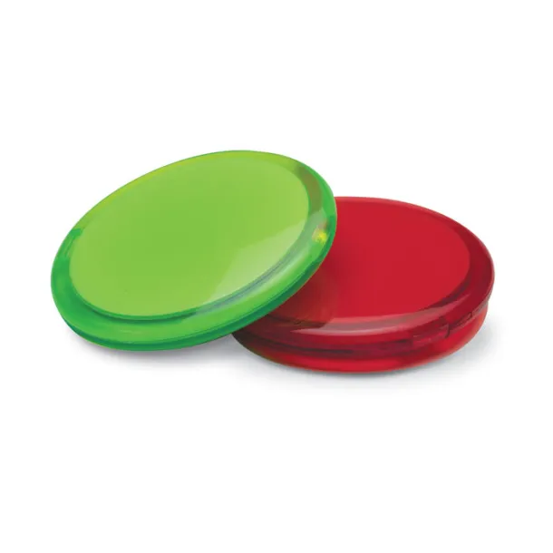 RADIANCE Rounded double compact mirror Transparent lime