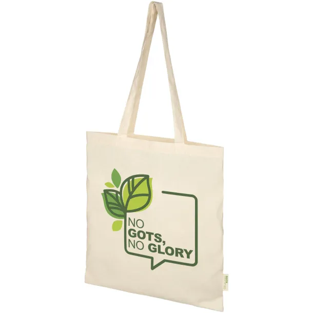 Orissa 100 g/m² GOTS organic cotton tote bag Natural