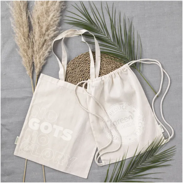 Orissa 100 g/m² GOTS organic cotton tote bag Natural