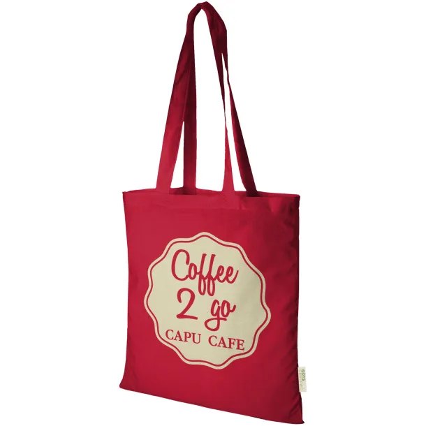 Orissa 100 g/m² GOTS organic cotton tote bag Red