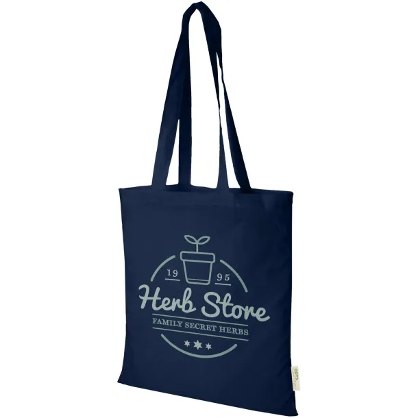 Orissa 100 g/m² GOTS organic cotton tote bag Navy Blue