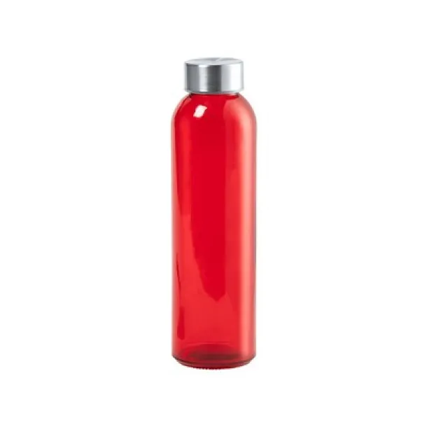  Glass sports bottle 500 ml red