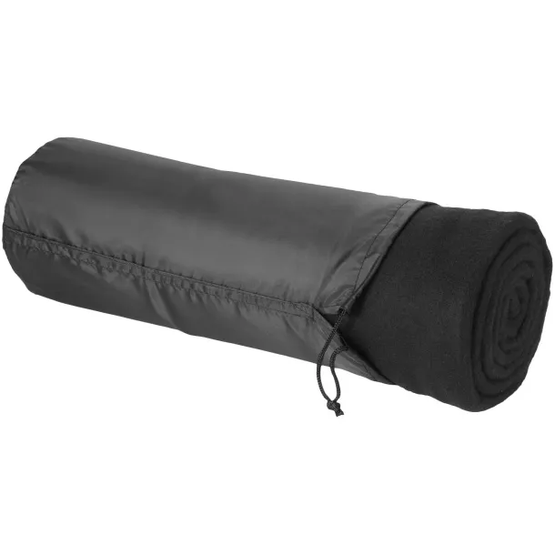 Huggy pokrivač od flisa sa torbicom, 200 g/m² Crna