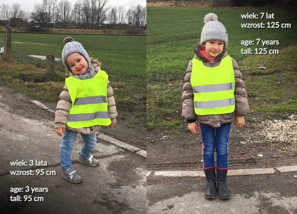 KIDO Reflective safety vest for children żółty