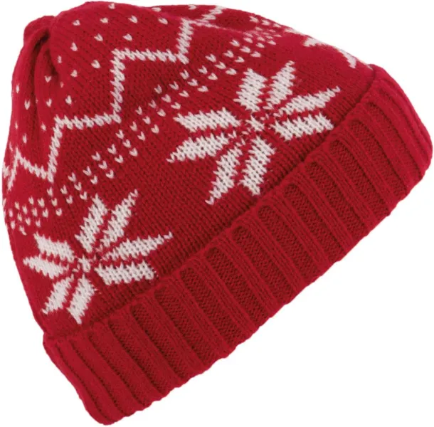  Božićna zimska kapa - K-UP Cherry Red Prirodna