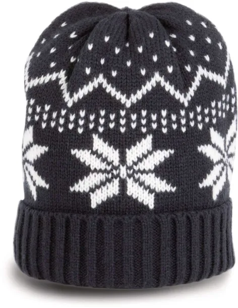  BEANIE WITH CHRISTMAS DESIGN - K-UP Night Navy Natural