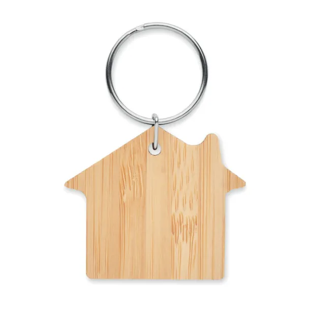 HOUSEBOO House shaped bamboo key ring Wood