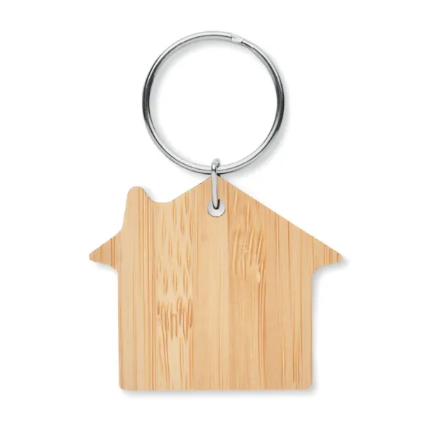 HOUSEBOO House shaped bamboo key ring Wood