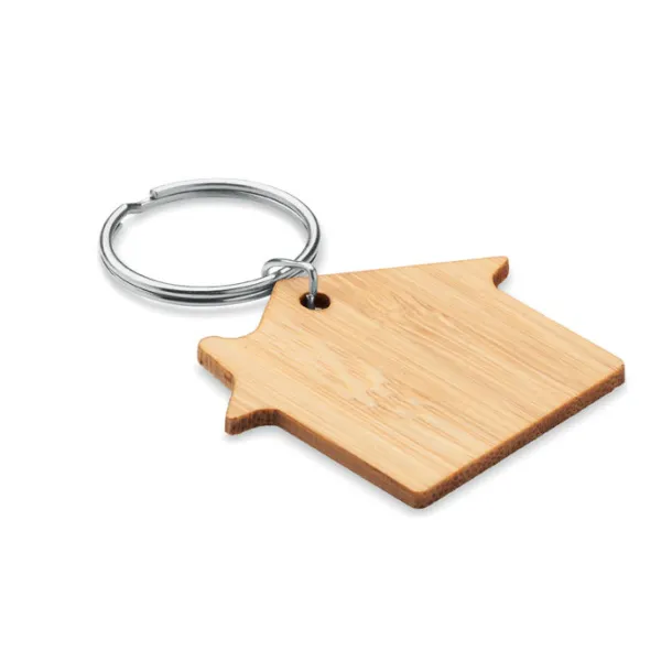 HOUSEBOO House shaped bamboo key ring Wood