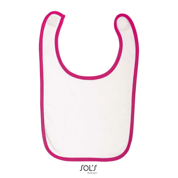  SOL'S BABIB - BABY BIB - SOL'S White Fuchsia