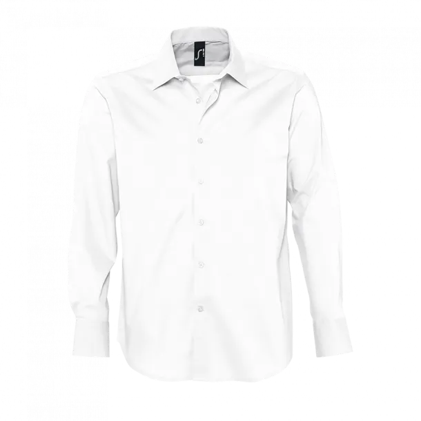 SOL'S BRIGHTON LONG SLEEVE STRETCH MEN'S SHIRT - SOL'S White