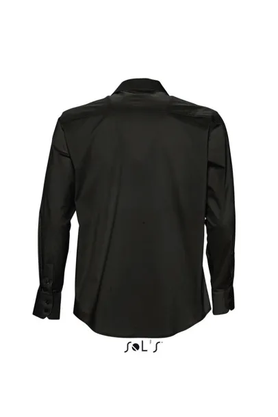 SOL'S BRIGHTON LONG SLEEVE STRETCH MEN'S SHIRT - SOL'S Black