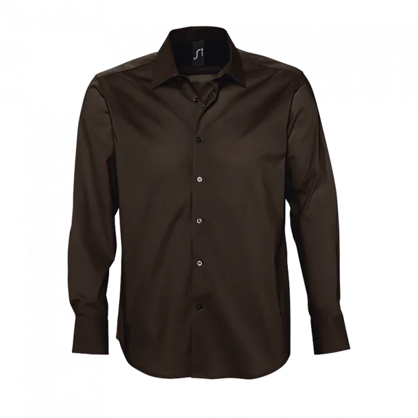 SOL'S BRIGHTON LONG SLEEVE STRETCH MEN'S SHIRT - SOL'S Black