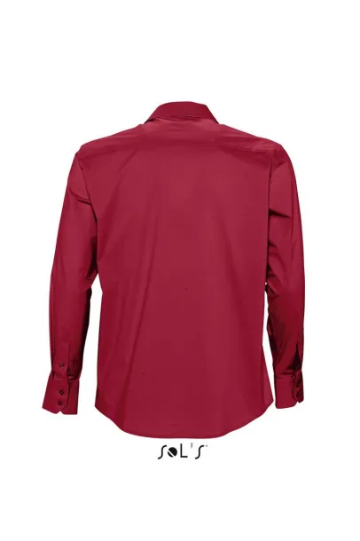 SOL'S BRIGHTON LONG SLEEVE STRETCH MEN'S SHIRT - SOL'S Cardinal Red