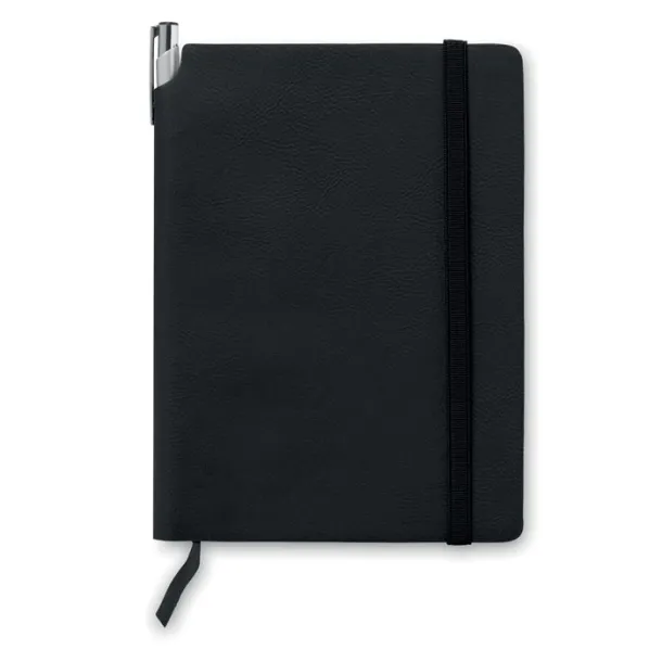 SOFTNOTE Notebook PU cover lined paper Black