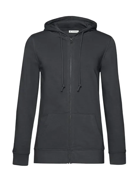  Ženski hoodie od organskog pamuka s patentnim zatvaračem, 280 g/m² - B&C Asphalt