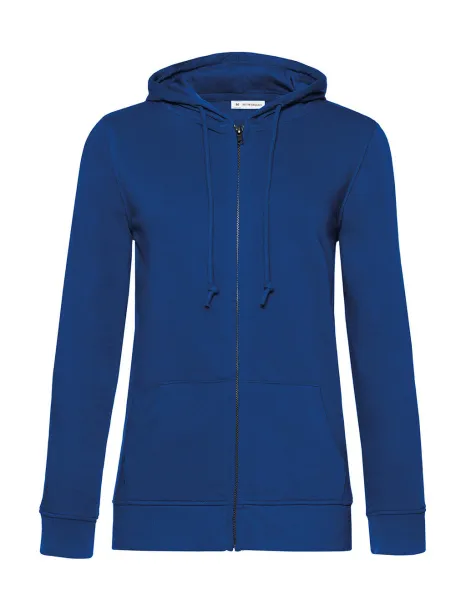  Ženski hoodie od organskog pamuka s patentnim zatvaračem, 280 g/m² - B&C Kraljevski plava