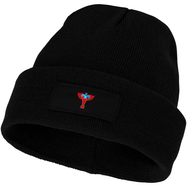 Boreas beanie with patch - Elevate Essentials Solid black