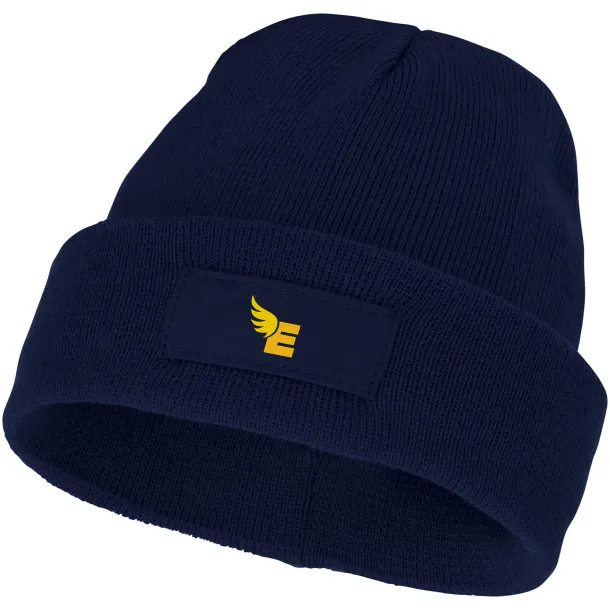 Boreas beanie with patch - Elevate Essentials Navy Blue