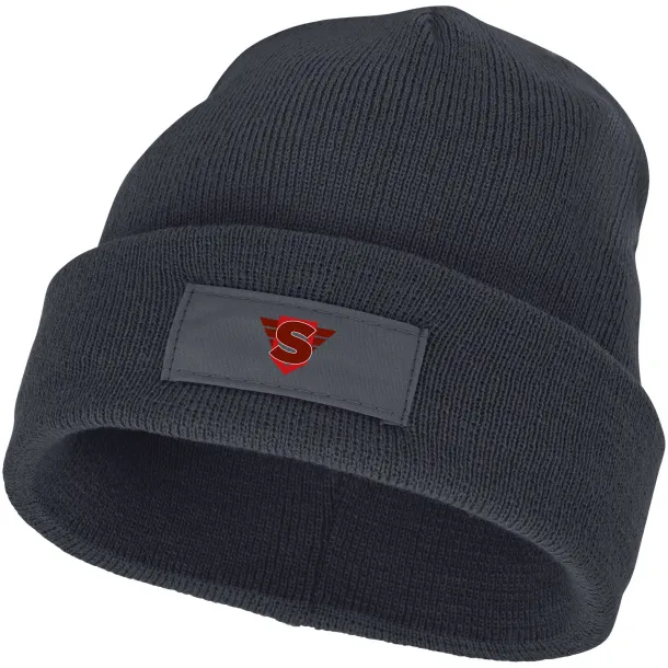 Boreas beanie with patch - Elevate Essentials Storm grey