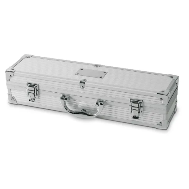 ASADOR 3 BBQ tools in aluminium case Silver