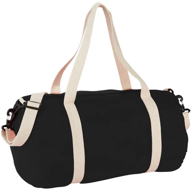 Cochichuate cotton barrel duffel bag Solid black