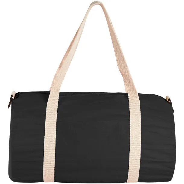 Cochichuate cotton barrel duffel bag Solid black