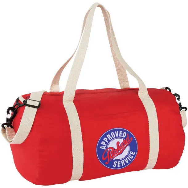 Cochichuate cotton barrel duffel bag Red