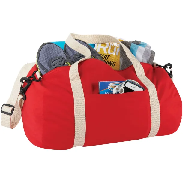 Cochichuate cotton barrel duffel bag Red