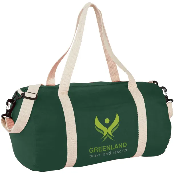 Cochichuate cotton barrel duffel bag Forest green