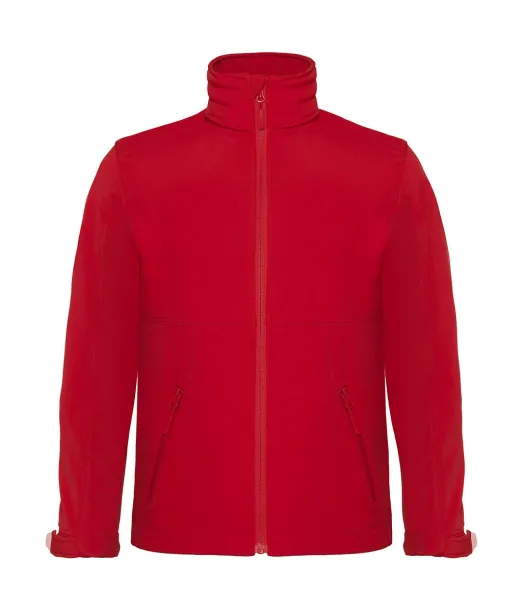  Djačja softshell jakna s kapuljačom - B&C Outerwear Crvena