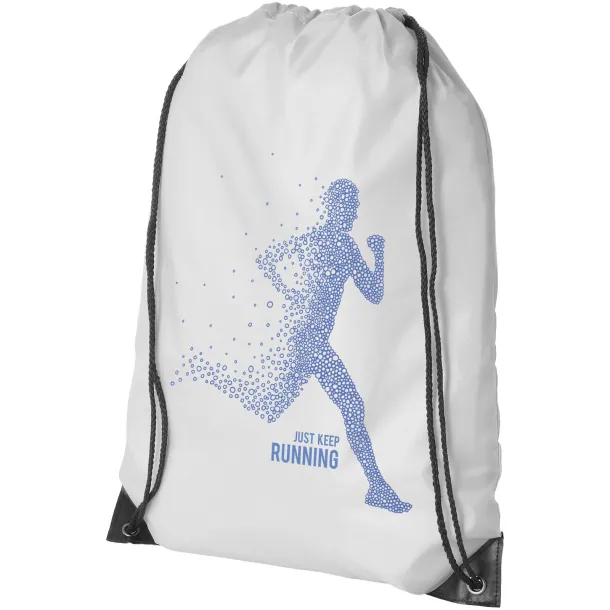 Oriole premium drawstring backpack White