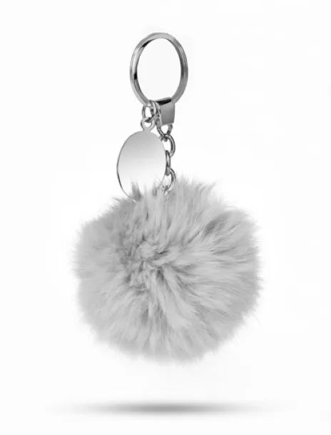 POMPON Keychain Grey