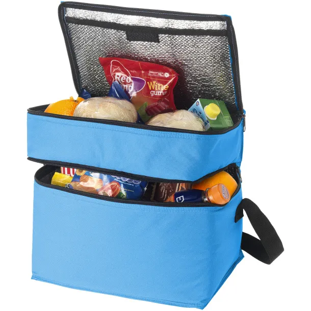 Oslo 2-zippered compartments cooler bag - Unbranded Process blue