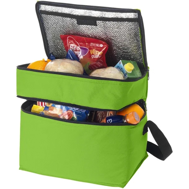 Oslo 2-zippered compartments cooler bag - Unbranded Lime