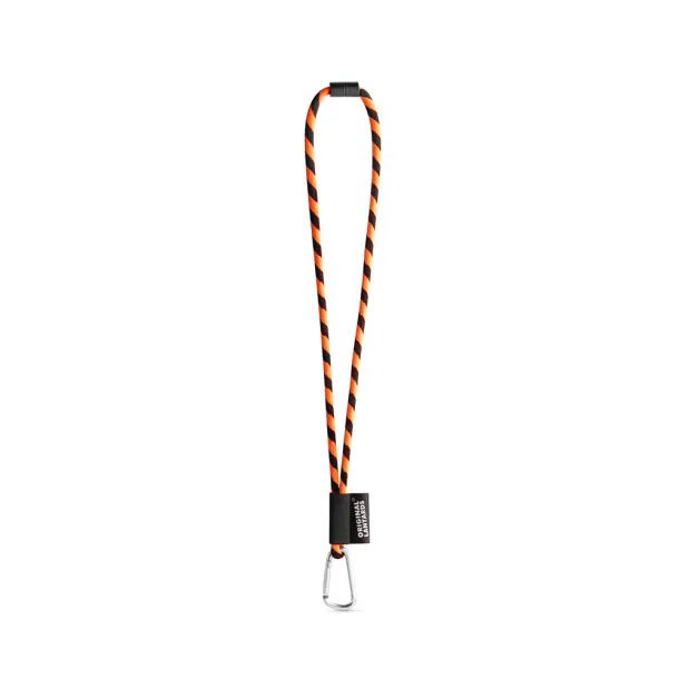  Lanyard Tube Long Set II Black Orange