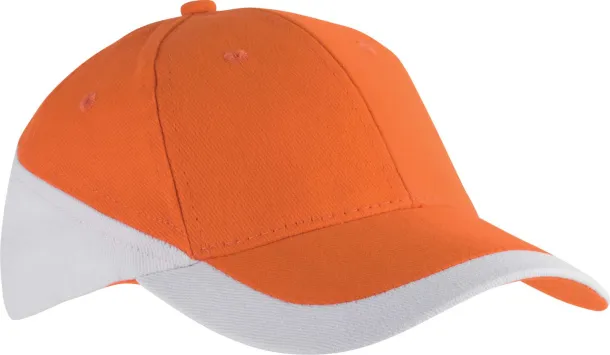 RACING TWO-TONE 6 PANEL CAP - K-UP Orange White