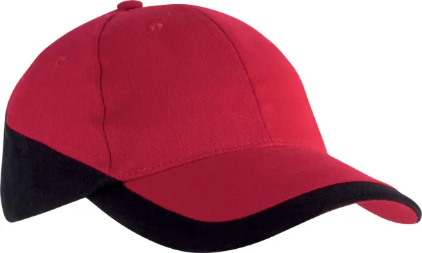 RACING TWO-TONE 6 PANEL CAP - K-UP Red Black