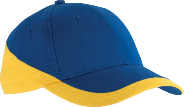 RACING TWO-TONE 6 PANEL CAP - K-UP Royal blue Yellow