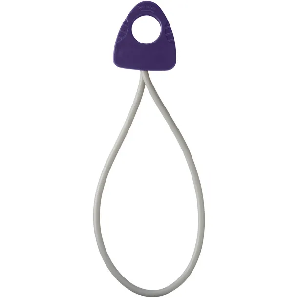 Dolphin elastic fitness band with handle - Bullet Purple