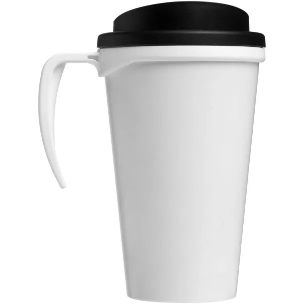 Brite-Americano® grande 350 ml insulated mug - Unbranded White Solid black