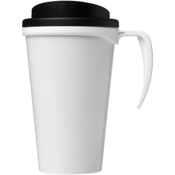 Brite-Americano® grande 350 ml insulated mug - Unbranded White Solid black