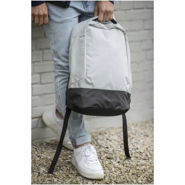 Cover RPET anti-theft backpack Grey